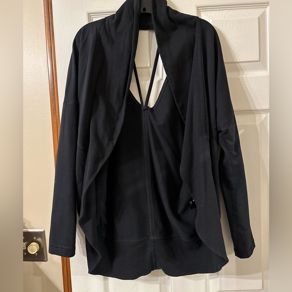 Zella women’s cardigan size medium with back cutout detail